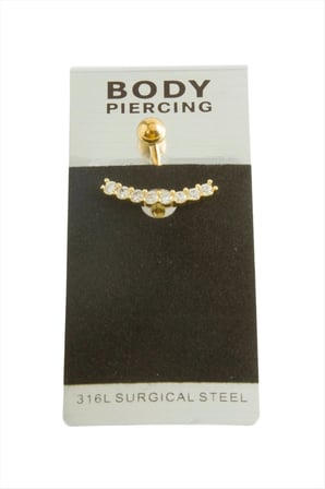 Oval Lüks Çelik Göbek Piercing 1 Adet
