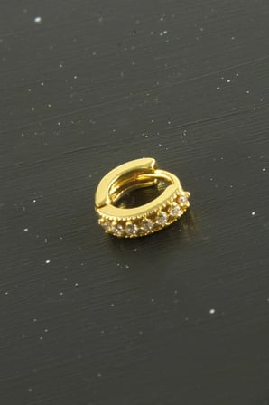 Zirkon Taşlı Çelik Kulak Burun Piercing 1 Adet