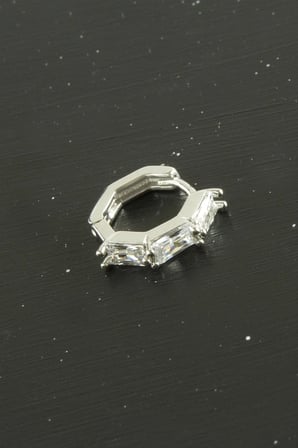 Köşeli Lüks Çelik Kulak Burun Piercing 1 Adet