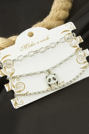 Panda Zincir Bileklik  Adet