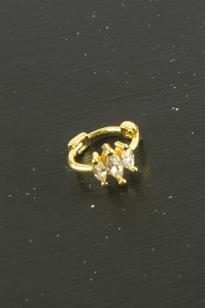 Zikzak Lüks Çelik Kulak Burun Piercing 1 Adet