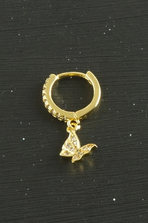 Kelebek Lüks Çelik Kulak Burun Piercing 1 Adet
