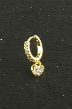 Kalp Lüks Çelik Kulak Burun Piercing 1 Adet