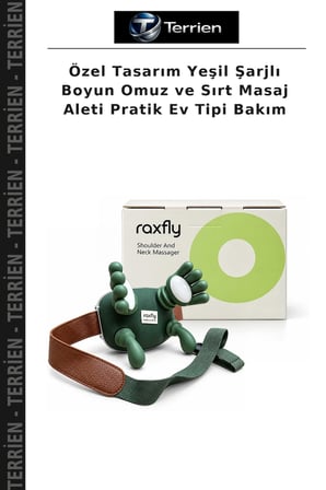 Özel Tasarım Yeşil Şarjlı Boyun Omuz ve Sırt Masaj Aleti Pratik Ev Tipi Bakım