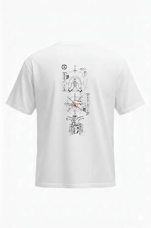 Jujutsu Kaisen T-Shirt - Beyaz Baskılı Oversize Bisiklet Yaka Kısa Kol Bol