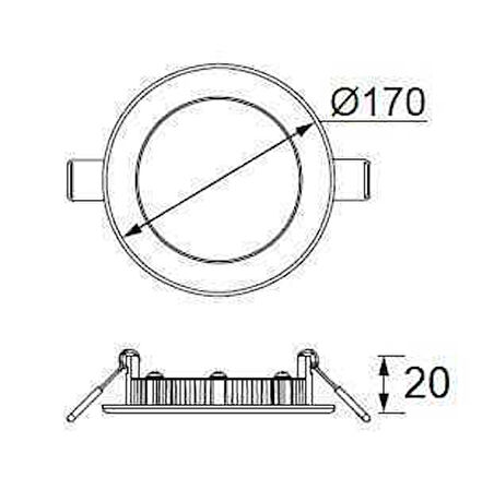 Jüpiter Ld 472 Yuvarlak Led Panel Beyaz