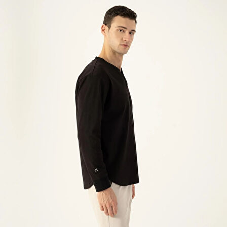 LAMPAGO Unisex Düğmeli Yaka T-shirt