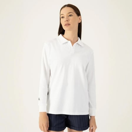 LAMPAGO Unisex Polo Yaka T-shirt