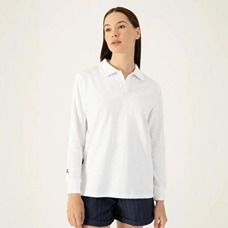 LAMPAGO Unisex Polo Yaka T-shirt