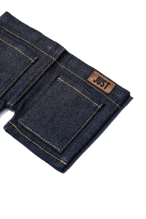 Mini Denim Şort Cüzdan | Gerçek Denim Kumaştan El Yapımı Tasarım Cüzdan | 6 Kartlık ve Nakit Bölmeli Unisex Mini Cüzdan