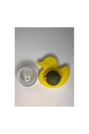 1 Adet Ördek Kedi Otu Oyun Topu – Yenilebilir Doğal Kedi Otu Yapışkan Tasarım, Catnip Ball Kedi Oyuncağı