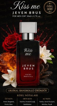 JEVEN BRUS Kiss Me For Men EDP 50 ml Özel Seri Erkek Parfüm | Orijinal Bandrollü | Kalıcı Yoğun Esans | Premium Erkek Parfüm