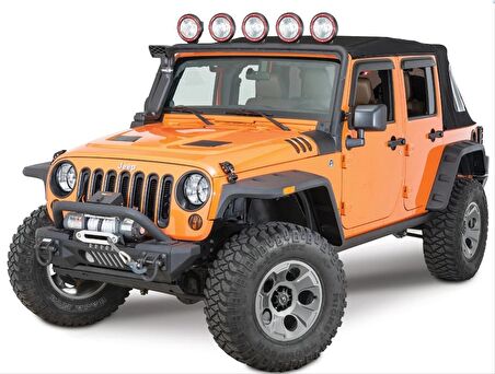 WRANGLER JK 2007-2017 IÇIN UYUMLU HURRICANE DODİK CAMURLUK KABARTMA SETİ LEDLİ