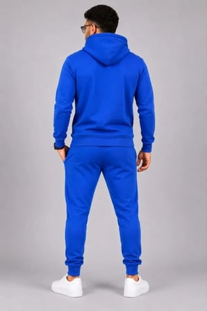 Erkek İki İplik Kapüşonlu Kanguru Cepli Sweatshirt Jogger Pantolon Alt Üst Eşofman Takımı
