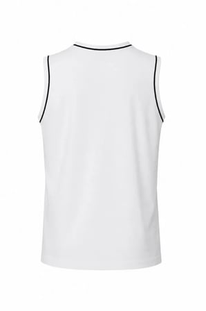 Ön Unisex Pamuklu Bisiklet Yaka Kolsuz Atlet Kontrast Biyeli Regular Fit