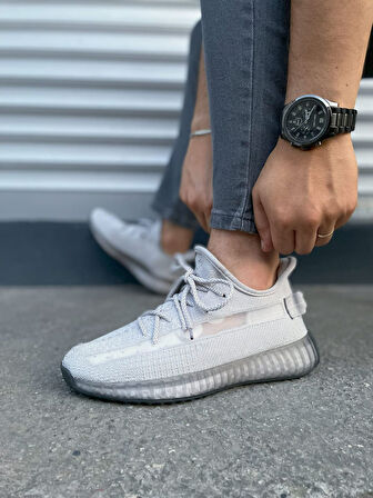 JY305 Pulse Bağcıklı Triko Kumaş Erkek Günlük Spor Ayakkabı TGT - Gri