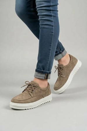 JY-T12x Arts Bağcıklı Süet Erkek Günlük Spor Klasik Ayakkabı SBT - Camel