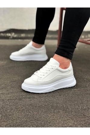JY507 Alone Bağcıklı Cilt Erkek Günlük Sneaker Ayakkabı CBT Beyaz