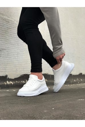 JY507 Alone Bağcıklı Cilt Erkek Günlük Sneaker Ayakkabı CBT Beyaz