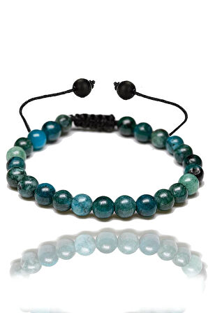 Sertifikalı Aaa+ Apatit Taşı Bileklik - Makrome