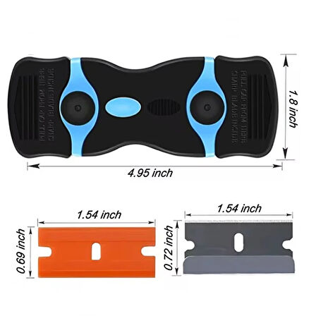 Çok Amaçlı Set Plastik ve Metal Kazıyıcı, Pencere Camı Temizleyici, Film Araba ve Ev için Yapıştırıcı Sökücü Aracı st04