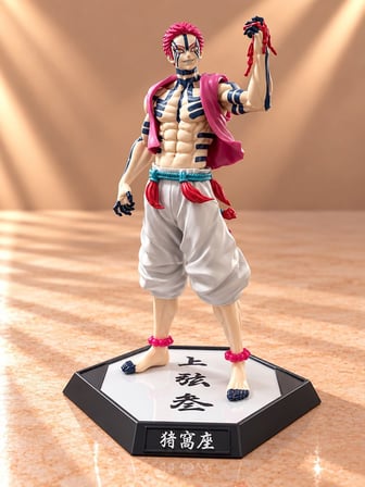 Özel Üretim Demon Slayer Akaza Üst Ay 3 Anime Figürü 28 Cm Parça Seri