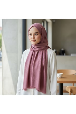 jakarlı çiçek desenli eşarp – hafif, kaymaz, modern tesettür eşarp 100 x 100 cm