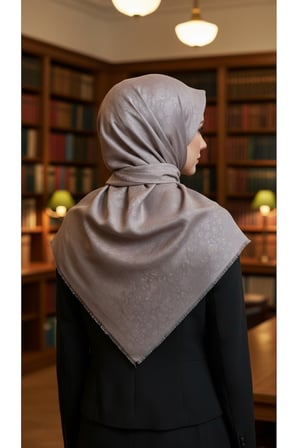 jakarlı çiçek desenli eşarp – hafif, kaymaz, modern tesettür eşarp 100 x 100 cm