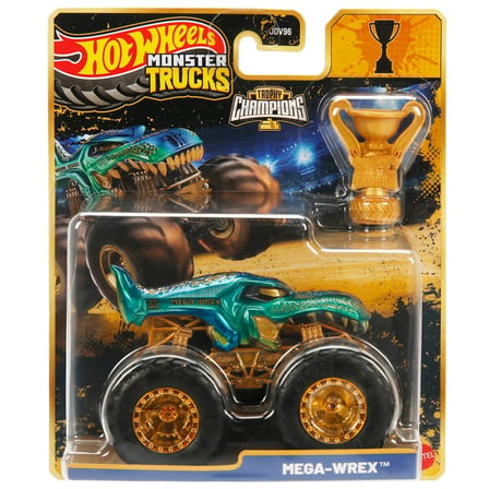 Hot Wheels Monster Trucks Bigfoot Trophy Şampiyonları Tekli Arabalar JDV96 - Jdw01 Mega-Wrex