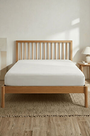 %100 Pamuklu Penye Lastikli Çarşaf | Tek/Çift Kişilik | Fitted Jersey | 30 cm Köşe Yüksekliği