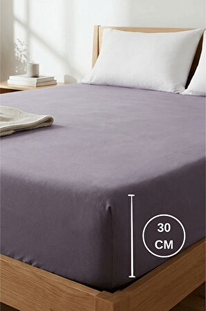 %100 Pamuklu Penye Lastikli Çarşaf | Tek/Çift Kişilik | Fitted Jersey | 30 cm Köşe Yüksekliği