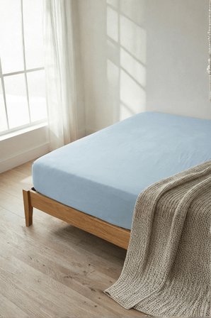 %100 Pamuklu Penye Lastikli Çarşaf | Tek/Çift Kişilik | Fitted Jersey | 30 cm Köşe Yüksekliği