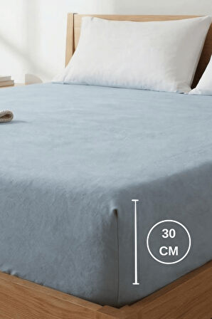 %100 Pamuklu Penye Lastikli Çarşaf | Tek/Çift Kişilik | Fitted Jersey | 30 cm Köşe Yüksekliği