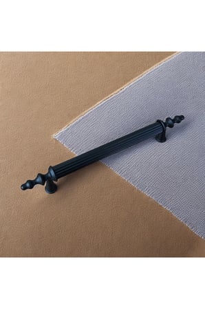 Wintage Mat Siyah Alüminyum Kulp Mutfak Dolap Çekmece Mobilya Kulbu 256 Mm 25,6 Cm 1 Adet