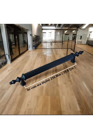 Wintage Mat Siyah Alüminyum Kulp Mutfak Dolap Çekmece Mobilya Kulbu 256 Mm 25,6 Cm 1 Adet
