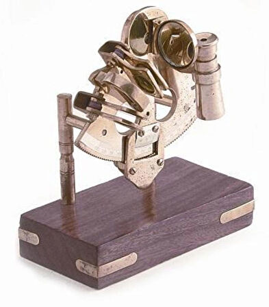 DENİZCİLİK GRUBU-Marine Pirinç Aksesuar-STANDLI SEXTANT-16x8x13 CM-JTTR30466