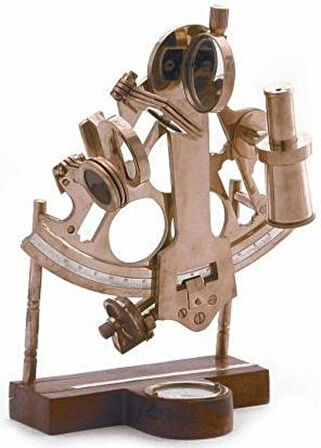  DENİZCİLİK GRUBU-Marine Pirinç Aksesuar-STANDLI SEXTANT-25x22x16 CM-JTTR30467