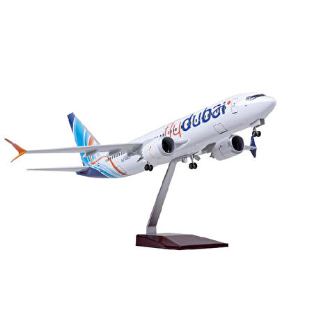  HEDİYELİK-MAKET UÇAKLAR-DUBAI-ÖLÇEK : 1:85 47 CM-JB737MAX