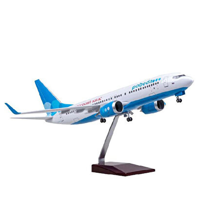  HEDİYELİK-MAKET UÇAKLAR-VICTORY AIRLINES OF RUSSIA-ÖLÇEK : 1:85 47 CM-JB737VICTORY