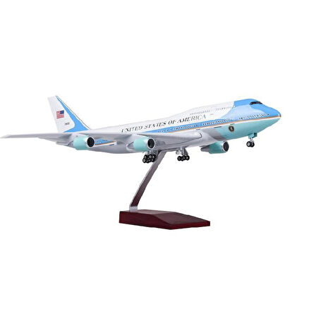  HEDİYELİK-MAKET UÇAKLAR-USA-ÖLÇEK : 1:160 47 CM-JB747USA