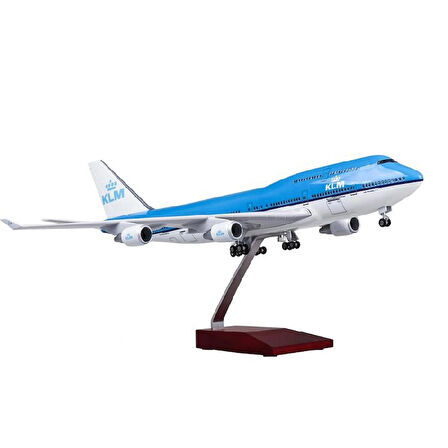  HEDİYELİK-MAKET UÇAKLAR-DUTCH AIRWAYS KLM-ÖLÇEK : 1:160 47 CM-JB747DUTCH