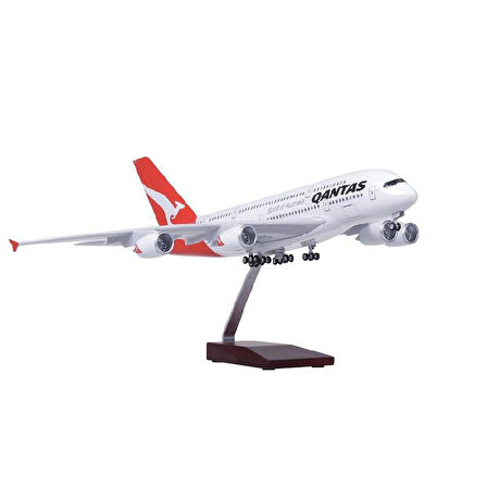  HEDİYELİK-MAKET UÇAKLAR-QANTAS-ÖLÇEK : 1:162 45 CM-JA380Q