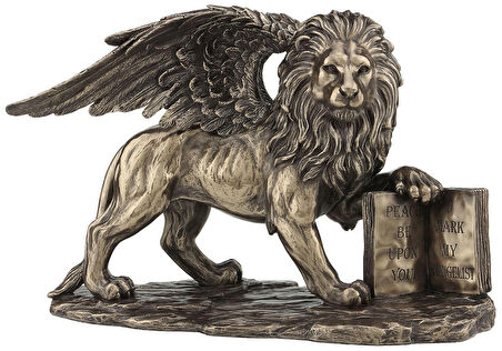 VERONESE BİBLOLAR-Wise Mitoloji & Tarih-WISE LION OF SAINT MARK-26*14,5*18 CM-JWU77040A1