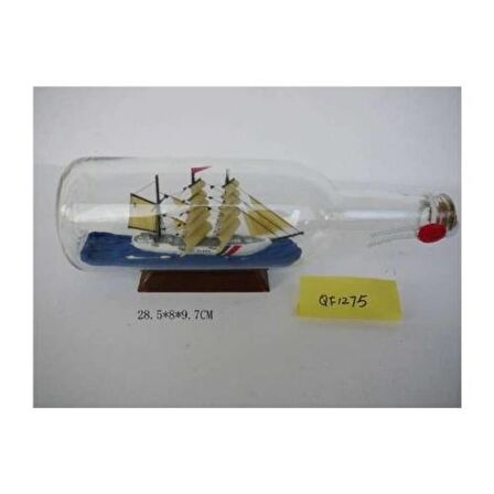 DENİZCİLİK › DENİZCİLİK GRUBU › Marine Şişe Gemi-Z&A ŞİŞE GEMİ>>28.5X8X9.7 cm