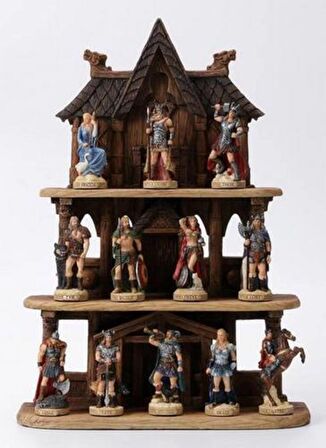 WISE Veronese Serisi-Wise Mitoloji & Tarih-NORSE MT STANDLI 12 LI SET-30*9*41 CM