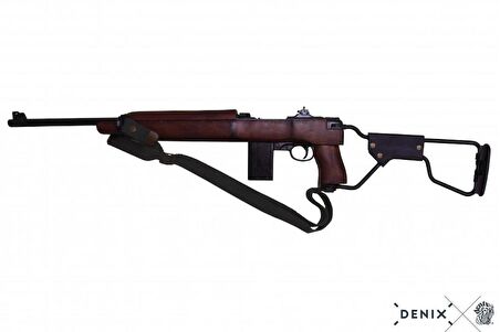 Denix-M1A1 KARABİNA, PARAŞÜTÇÜ MODELİ, ABD 1942-Made in Spain-Handmade