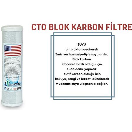 Justwater Aura Cebillion Uyumlu Açık Kasa Cihaz 4'lü Filtre Bakım Seti