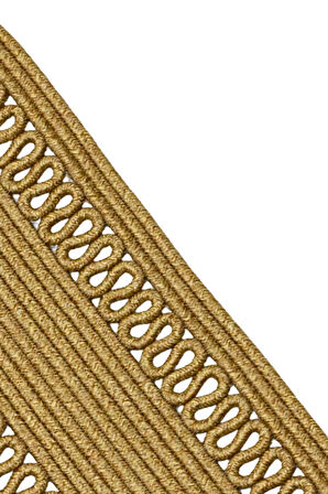 Jutty Hasır Görünümlü Jüt Dokuma Oval Natural Örgü Dekoratif Runner 25x90cm Mutfak Salon Masa Örtüsü