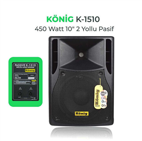 KONİG K-1510 10''450W 2 YOLLU PASİF KABİN 