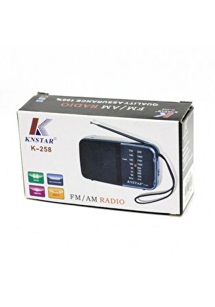 Cep Tipi Taşınabilir Am / Fm Radyo Knstar K-258 Yeni Seri Radyo